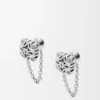 Anagram Bombé Chain Earrings in Sterling Silver Anagram Bombé Chain Earrings in Sterling Silver