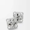Anagram Bombé Earrings in Sterling Silver Anagram Bombé Earrings in Sterling Silver