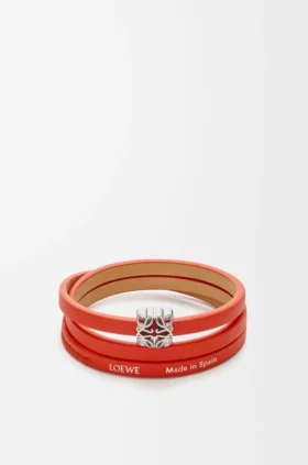 Anagram Bombé Twist Bracelet in Calfskin