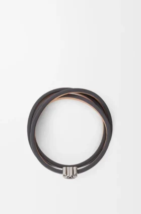 Anagram Bombé Twist Bracelet in Calfskin