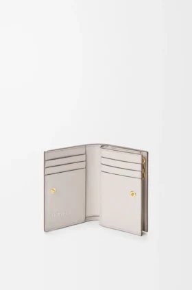 Anagram Compact Wallet in Pebble Grained Calfskin