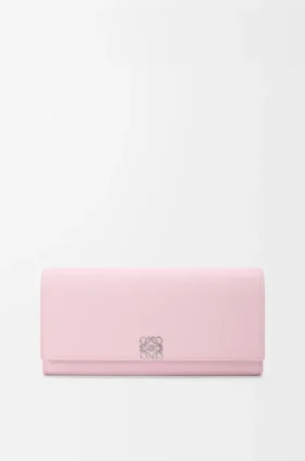 Anagram Continental Wallet in Pebble Grained Calfskin