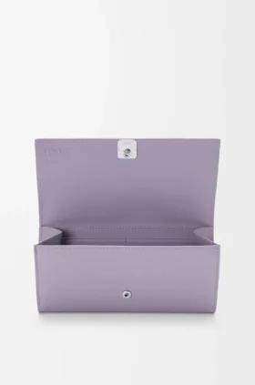 Anagram Continental Wallet in Pebble Grained Calfskin
