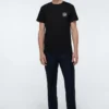 Anagram Embroidered Cotton Round Neck Short Sleeve Black H526341Xai-1100