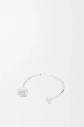 Anagram Pebble Cuff in Sterling Silver