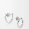 Anagram Pebble Mini Hoop Earrings in Sterling Silver Anagram Pebble Mini Hoop Earrings in Sterling Silver