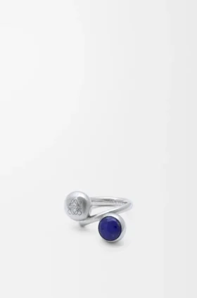 Anagram Pebble Ring in Sterling Silver and Lapis Lazuli