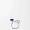 Anagram Pebble Ring in Sterling Silver and Lapis Lazuli Anagram Pebble Ring in Sterling Silver and Lapis Lazuli