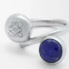 Anagram Pebble Ring in Sterling Silver and Lapis Lazuli Anagram Pebble Ring in Sterling Silver and Lapis Lazuli
