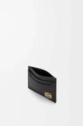 Anagram Plain Cardholder in Pebble Grained Calfskin
