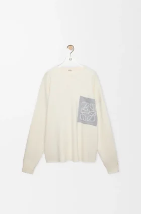 Anagram Pocket Sweater in Cotton Blend