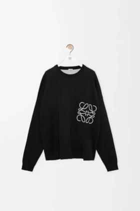 Anagram Pocket Sweater in Cotton Blend