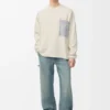 Anagram Pocket Sweater in Cotton Blend Anagram Pocket Sweater in Cotton Blend