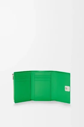 Anagram Small Vertical Wallet in Pebble Grained Calfskin