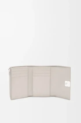 Anagram Small Vertical Wallet in Pebble Grained Calfskin