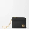 Anagram Square Coin Cardholder in Pebble Grained Calfskin