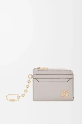 Anagram Square Coin Cardholder in Pebble Grained Calfskin