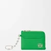 Anagram Square Coin Cardholder in Pebble Grained Calfskin