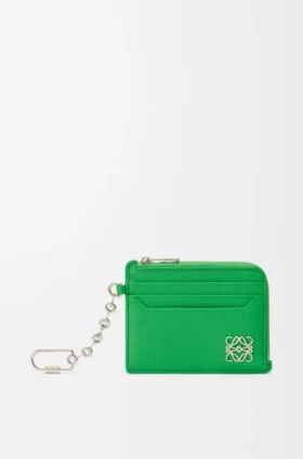 Anagram Square Coin Cardholder in Pebble Grained Calfskin