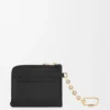 Anagram Square Coin Cardholder in Pebble Grained Calfskin