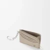 Anagram Square Coin Cardholder in Pebble Grained Calfskin