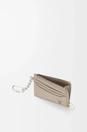 Anagram Square Coin Cardholder in Pebble Grained Calfskin