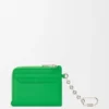 Anagram Square Coin Cardholder in Pebble Grained Calfskin