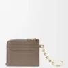 Anagram Square Coin Cardholder in Pebble Grained Calfskin
