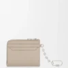 Anagram Square Coin Cardholder in Pebble Grained Calfskin
