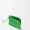 Anagram Square Coin Cardholder in Pebble Grained Calfskin