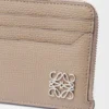 Anagram Square Coin Cardholder in Pebble Grained Calfskin
