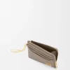 Anagram Square Coin Cardholder in Pebble Grained Calfskin