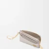 Anagram Square Coin Cardholder in Pebble Grained Calfskin