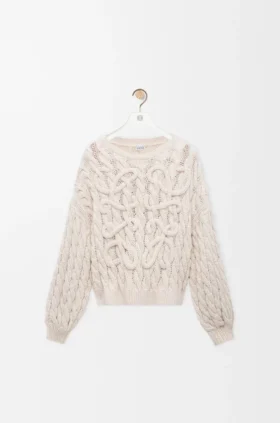 Anagram Sweater in Cotton and Wool Blend