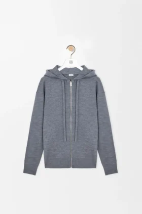Anagram Zip-Up Hoodie in Wool