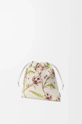 Artichoke Small Drawstring Pouch in Canvas