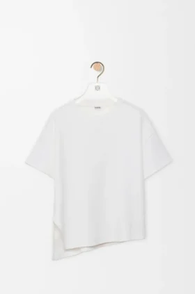 Asymmetric T-Shirt in Cotton Blend