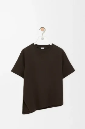 Asymmetric T-Shirt in Cotton Blend
