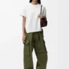 Asymmetric T-Shirt in Cotton Blend Asymmetric T-Shirt in Cotton Blend