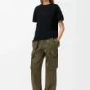 Asymmetric T-Shirt in Cotton Blend Asymmetric T-Shirt in Cotton Blend