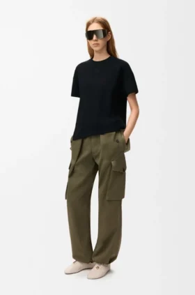 Asymmetric T-Shirt in Cotton Blend