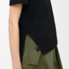 Asymmetric T-Shirt in Cotton Blend Asymmetric T-Shirt in Cotton Blend