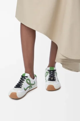 Ballet Runner 2.0 In Nylon and Calfskin