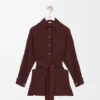 Belted Blouse in Silk