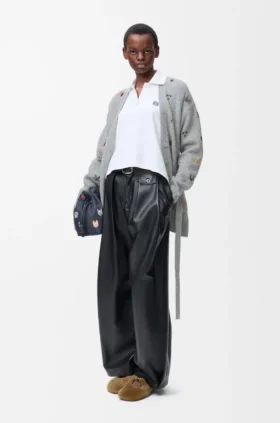 Belted Cardigan in Wool