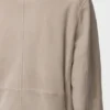 Belted Jacket in Suede Goatskin