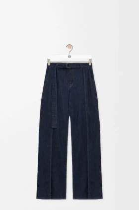 Belted Jeans in Denim