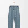 Belted Jeans in Denim