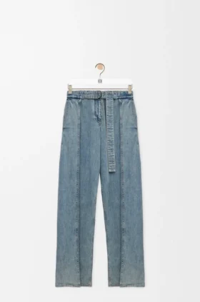 Belted Jeans in Denim