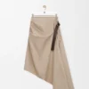 Belted Skirt in Cotton and Silk Belted Skirt in Cotton and Silk